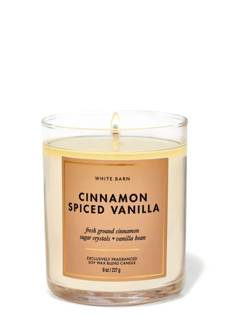 Bath & Body "Cinnamon Spiced Vanilla" Single-Wick Candle