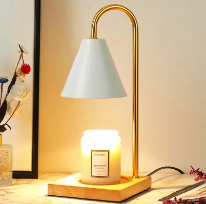 Hyindoor Candle Warmer Lamp Wax Melt Warmer for Scented Wax with 2 GU10 Bulbs Compatible with Candle Large Jar White