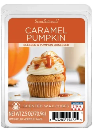Caramel Pumpkin Scented Wax Melts, ScentSationals, 2.5 oz (1-Pack)