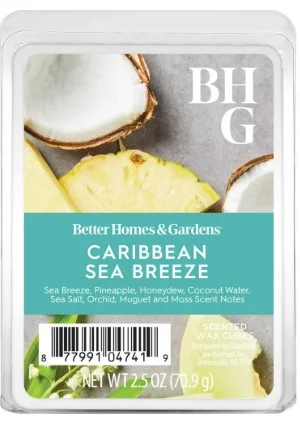 Caribbean Sea Breeze Scented Wax Melts, Better Homes & Gardens, 2.5 oz (1-Pack)