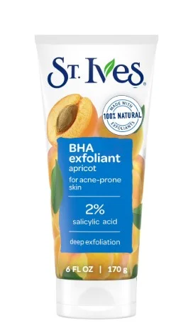 St. Ives BHA Face Exfoliant, Apricot Facial Exfoliator for Acne Prone Skin 6 oz