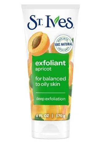 St. Ives Fresh Skin Exfoliating Face Scrub, Apricot Facial Exfoliator 6 oz