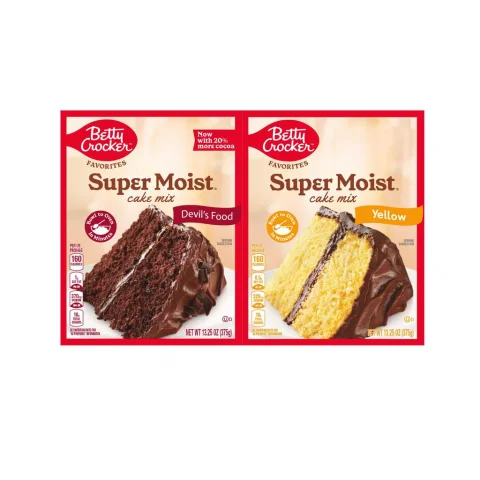 Betty Crocker Vanilla and Chocolate Super Moist Cake Mix 4 Units / 375 g / 13.25 oz