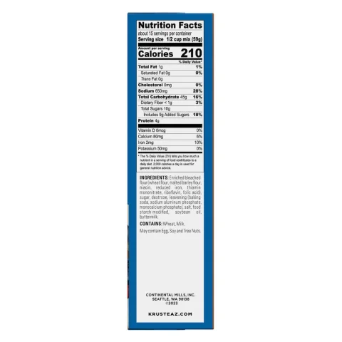 Krusteaz Butter and Honey Pancake Mix 8 Units / 907 g / 2 lb