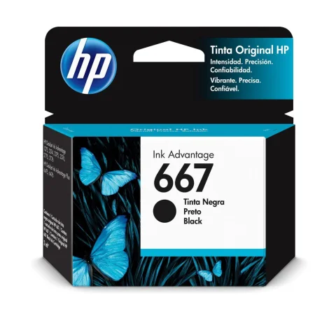 HP 667 Black Original Ink Cartridge 2 Units