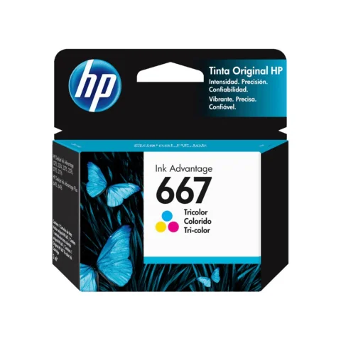 HP 667 Original Tricolor Ink Cartridge 2 Units