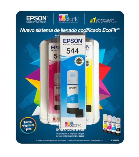 Epson Ink Bottle Tri Color T544 3 Units