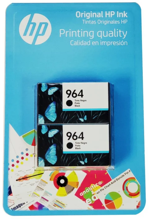 HP Black Ink Cartridge 964 2 Units