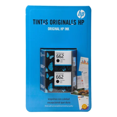 HP 662 Ink Cartridge Black 2 Units
