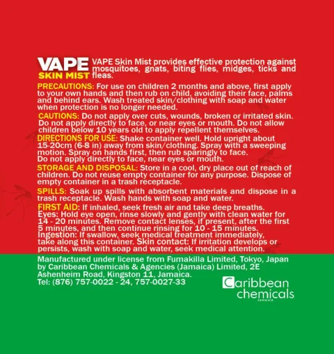 Skin Vape Repellent Mist / 140 ml