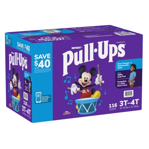 Huggies Pull Ups Training Diaper for Boys 3T-4T / 116 Units