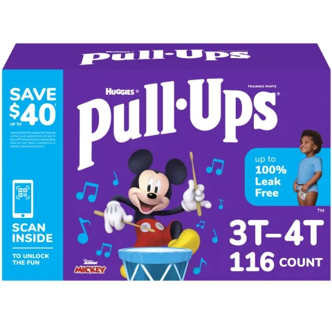 Huggies Pull Ups Training Diaper for Boys 3T-4T / 116 Units