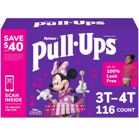Huggies Pull Ups Training Diaper for Girls 3T-4T / 116 Units