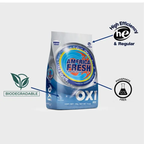 America Fresh Laundry Detergent Powder 5 kg / 11 lb
