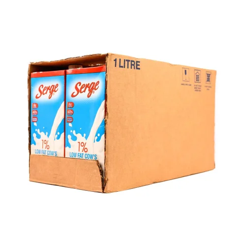 Serge Island Low Fat Milk 12 Units / 1 L / 34 oz
