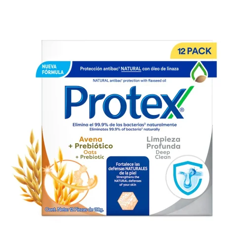 Protex Antibacterial Oat Bar Soap 12 Units / 110 g / 3.8 oz