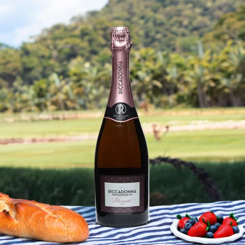 Riccadonna Moscato Rose Fresh and Light Wine Bottle 750 ml