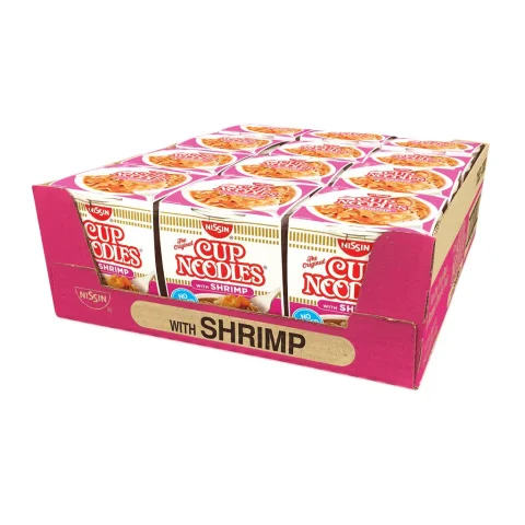 Nissin Cup of Noodle Shrimp 12 Units / 64 g / 2.25 oz