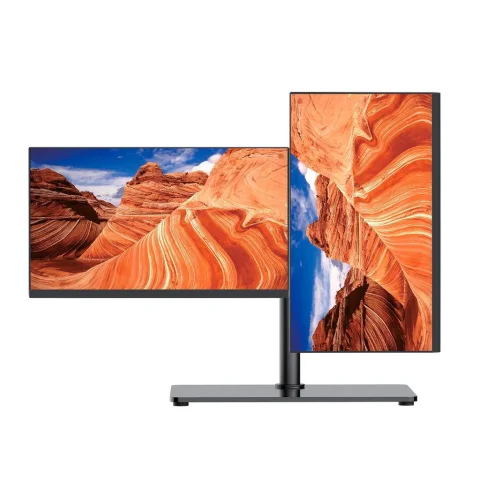 Harkn 54.61 cm / 21.5" Inches Dual LED Monitor with Adjustable Desk Stand 05445