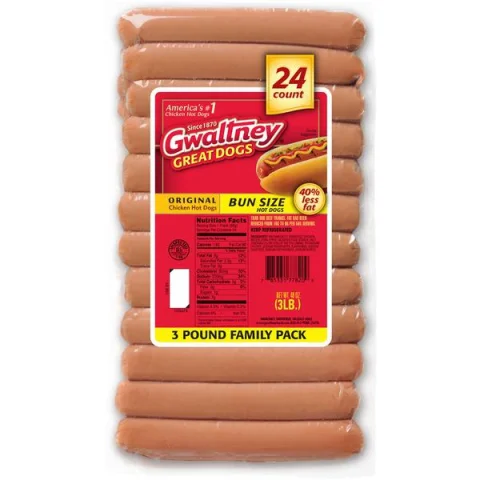 Gwaltney Chicken Hot Dogs 1.36 kg / 48 oz