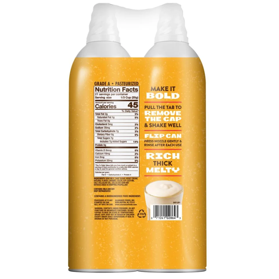 Coffee Toppers Salted Caramel Whipped Cream 2 Units / 425 g / 15 oz