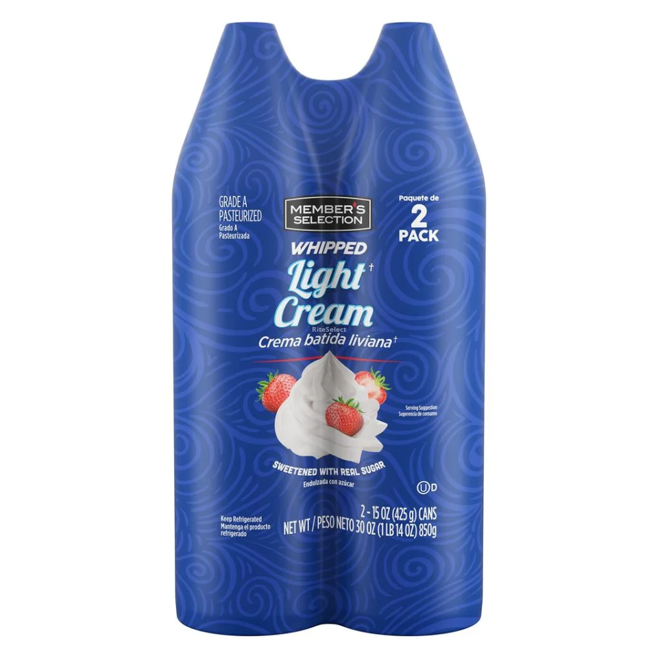 Member's Selection Whipped Light Cream 2 Units 435 g / 15 oz