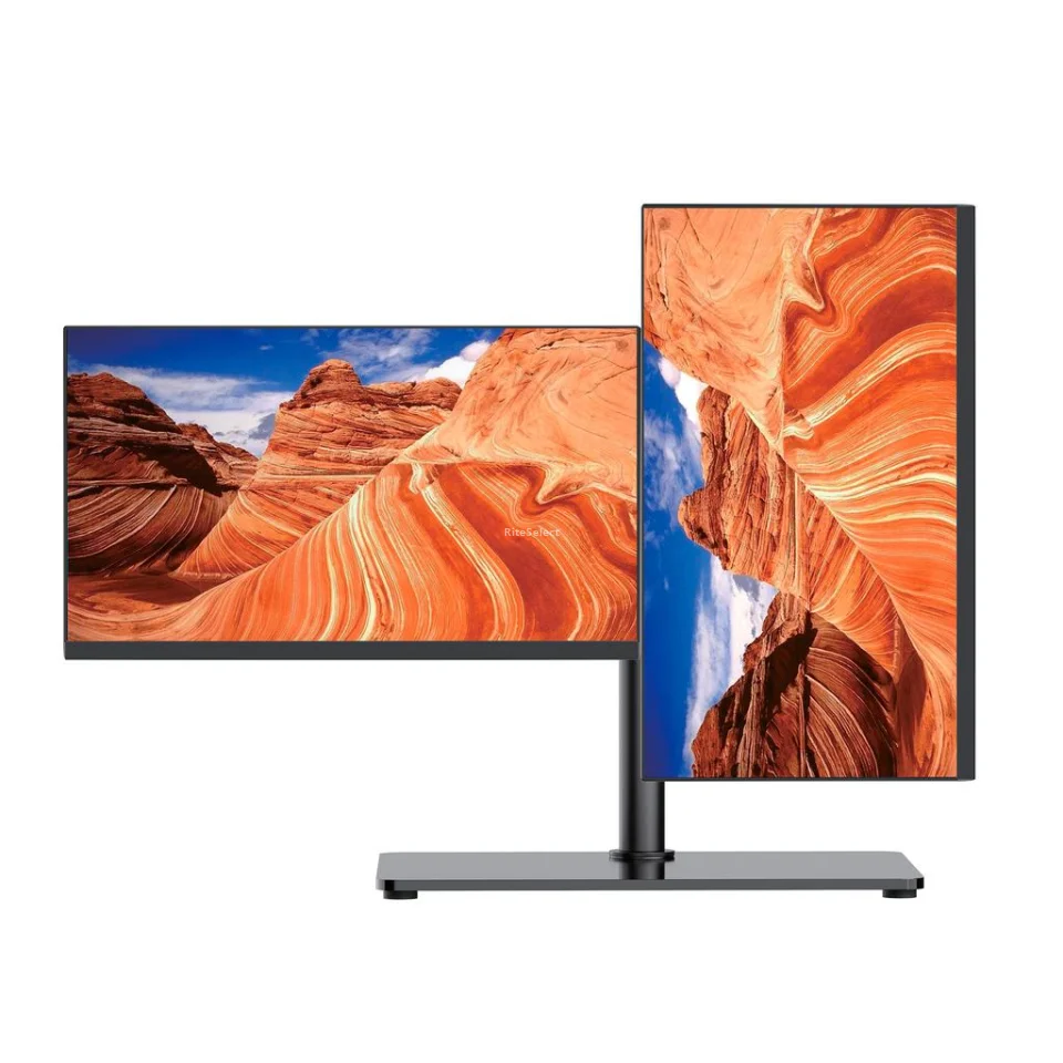 Harkn 54.61 cm / 21.5" Inches Dual LED Monitor with Adjustable Desk Stand 05445