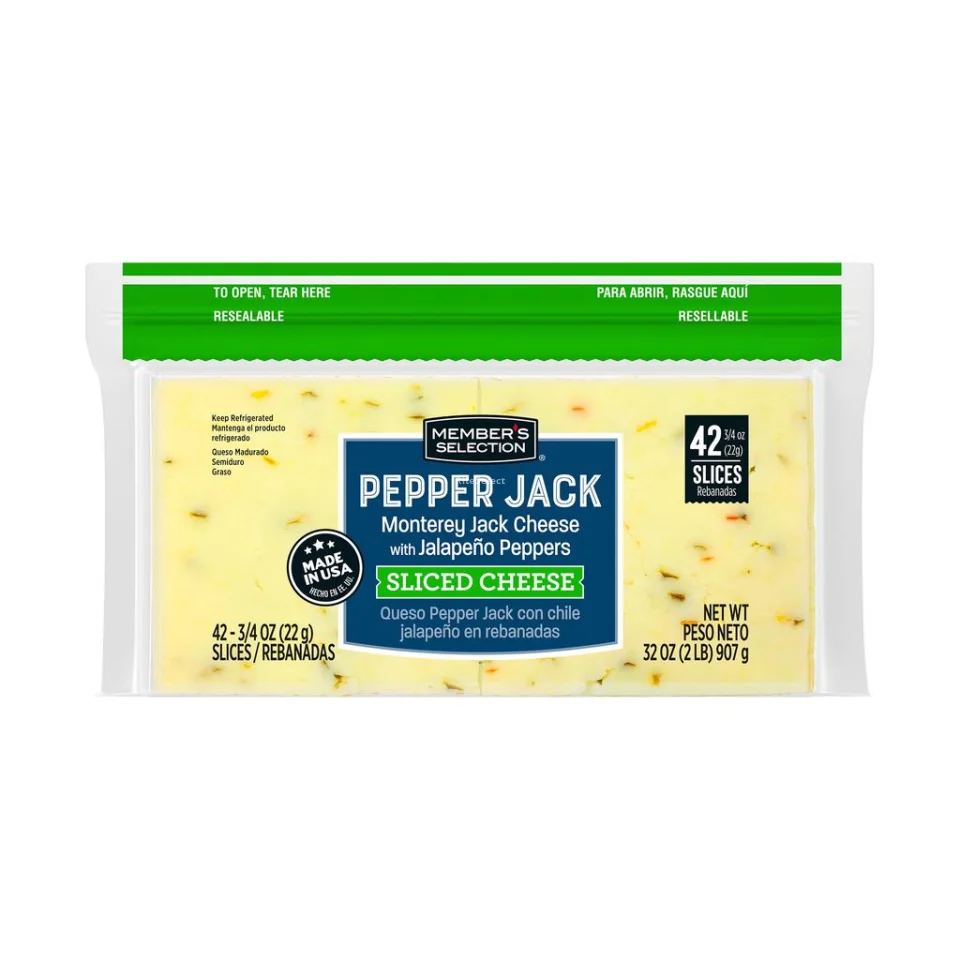Member's Selection Pepper Jack Cheese Sliced 907 g / 2 lb