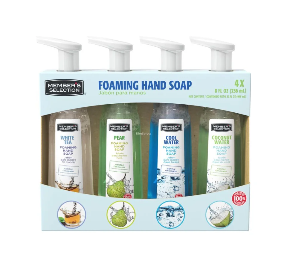 Member's Selection Gentle and Foaming Hand Soap 4 Units / 236 mL / 8 oz