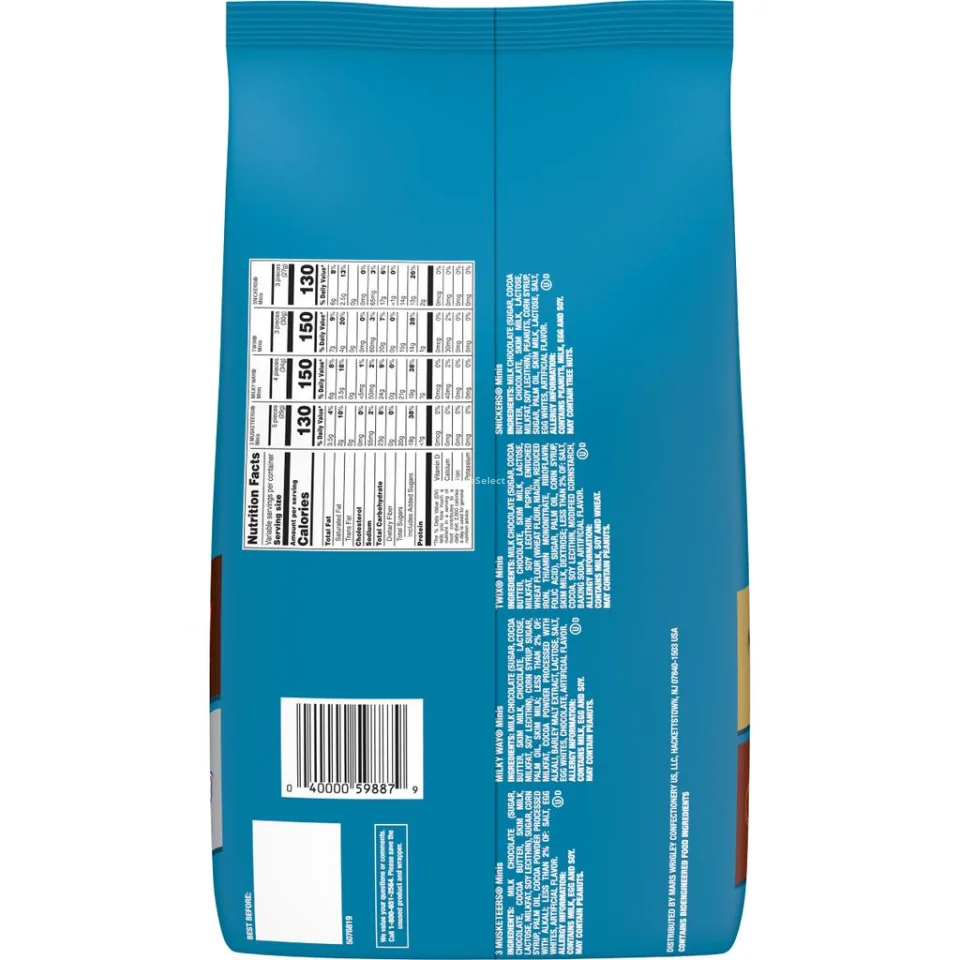 Snickers, Twix, Milky Way And 3 Musketeers Chocolate Minis Variety Pack 868 g / 30.63 oz