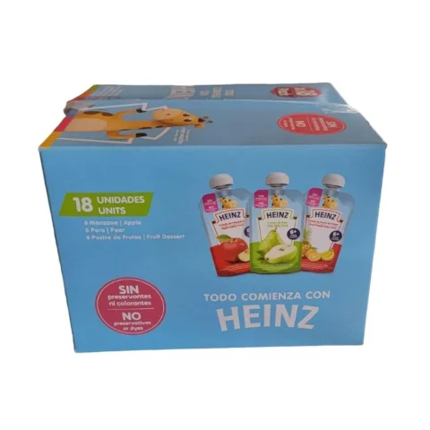 Heinz Assorted Fruit-Flavored Baby Porridge 18 Units / 105 g