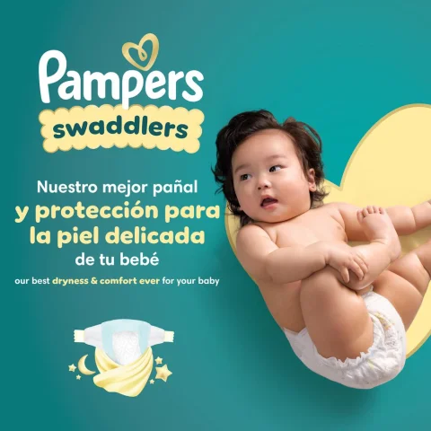Pampers Hypoallergenic Baby Diapers Swaddlers Size 1 / 160 Units