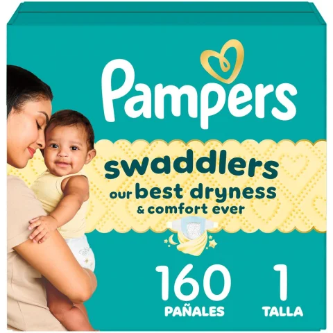 Pampers Hypoallergenic Baby Diapers Swaddlers Size 1 / 160 Units