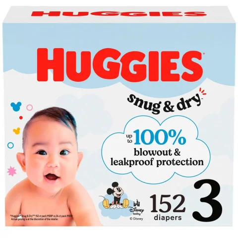 Huggies Snug & Dry Size 3 Baby Diapers / 152 Units