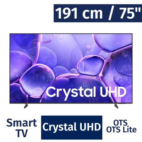Samsung 191 cm / 75" Inch Tizen 4K Crystal UHD Smart TV UN75U8000FFXZA