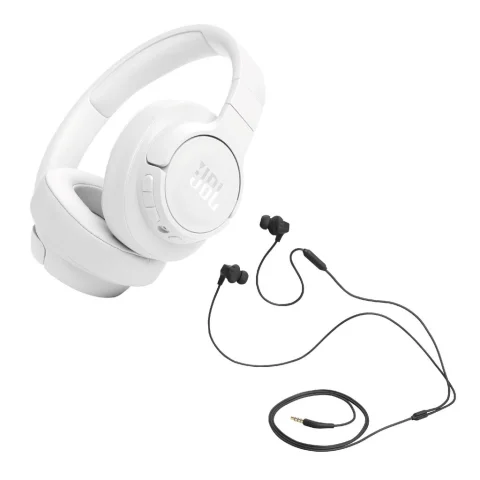 JBL Headband Headphones and Wired Earbuds with Bluetooth Set