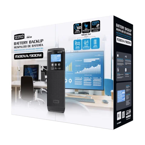 Member's Selection Smart UPS Battery Backup with Surge Protection 1 500 VA / 900 W ST-1500MS