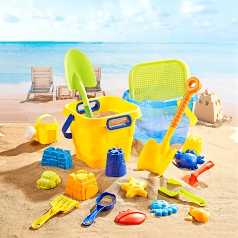 Play N' Fun Beach Toy Bucket Set 20 Pieces