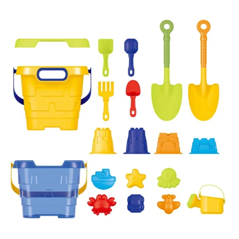 Play N' Fun Beach Toy Bucket Set 20 Pieces