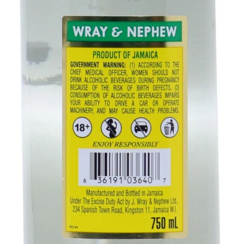 Wray & Nephew White Overproof Rum 750 mL