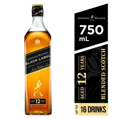 Johnnie Walker Black Label Whisky 750 mL
