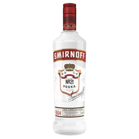 Smirnoff Red Label Distilled Cocktail Vodka Bottle 1 L / 34 oz