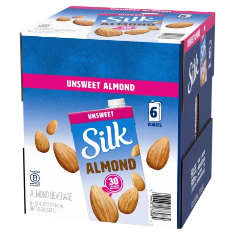 Silk Almond Original Unsweetened Beverage 6 Units