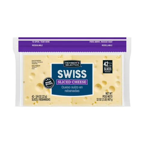 Member's Selection Sliced Swiss Cheese 907 g
