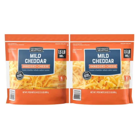 Member's Selection Shredded Cheddar Cheese 2 Units / 680 g