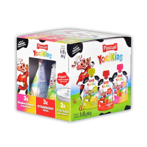 Pascual Assorted Flavor Yogurt Bag 8 Units / 80 g