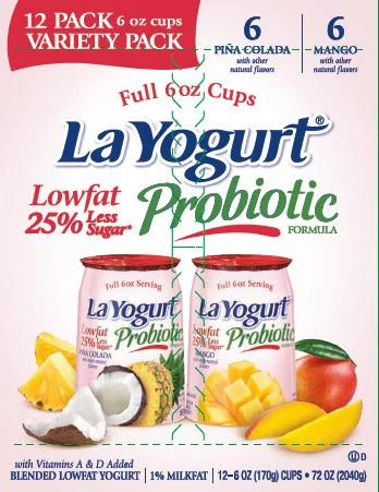 La Yogurt Pina Colada and Mango 12 Units / 170 g
