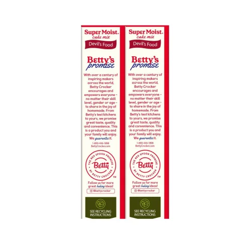 Betty Crocker Vanilla and Chocolate Super Moist Cake Mix 4 Units / 375 g / 13.25 oz