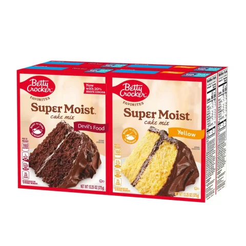 Betty Crocker Vanilla and Chocolate Super Moist Cake Mix 4 Units / 375 g / 13.25 oz