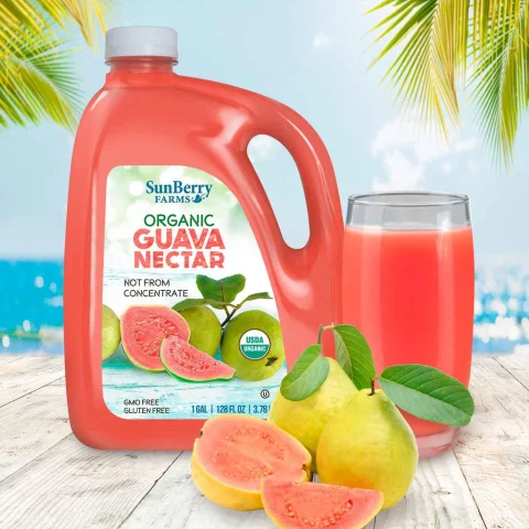 Sunberry Farms Organic Guava Nectar Juice - Gluten Free 3.78 L